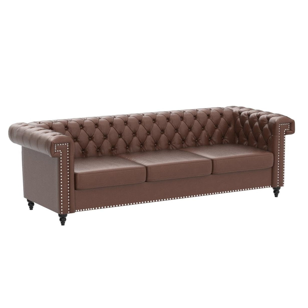 Christopher Knight Home Parkhurst Sofas Cognac + Dark Brown - Diamond Home USA