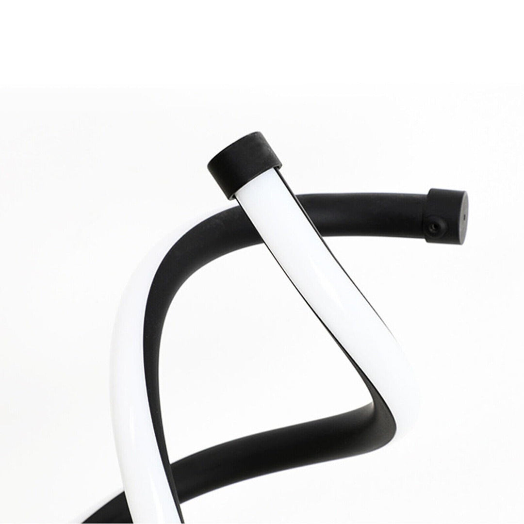 Black Modern Double Spiral Acrylic Table Lamp Contemporary Energy Efficient - Diamond Home USA