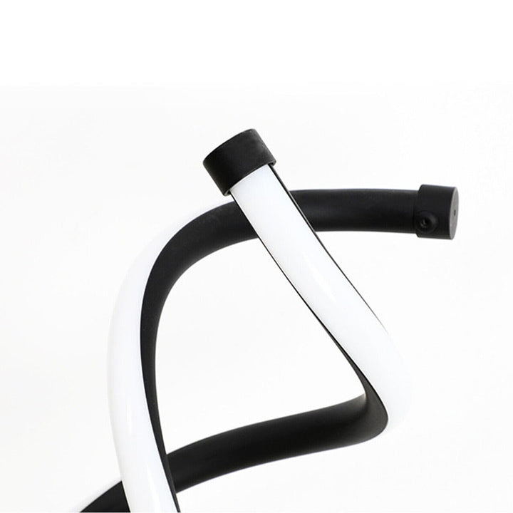 Black Modern Double Spiral Acrylic Table Lamp Contemporary Energy Efficient - Diamond Home USA