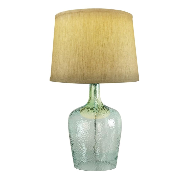 19" h Artisanal Hand-Blown Aqua Green Sea Glass Coastal Style Table Lamp with - Diamond Home USA