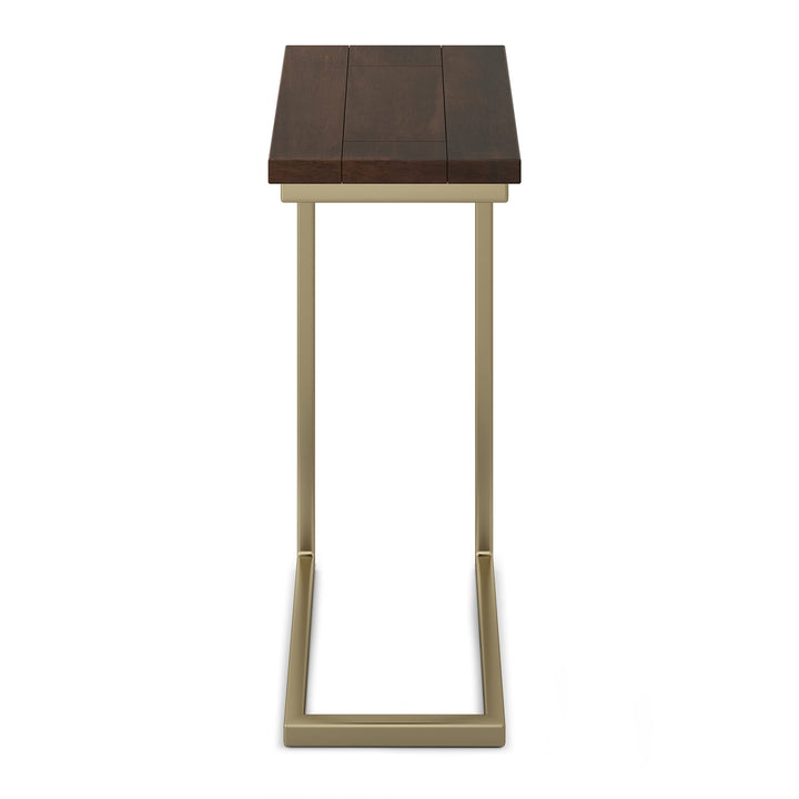 SIMPLIHOME Skyler SOLID MANGO WOOD and Metal 18 inch Wide Rectangle C Side Table