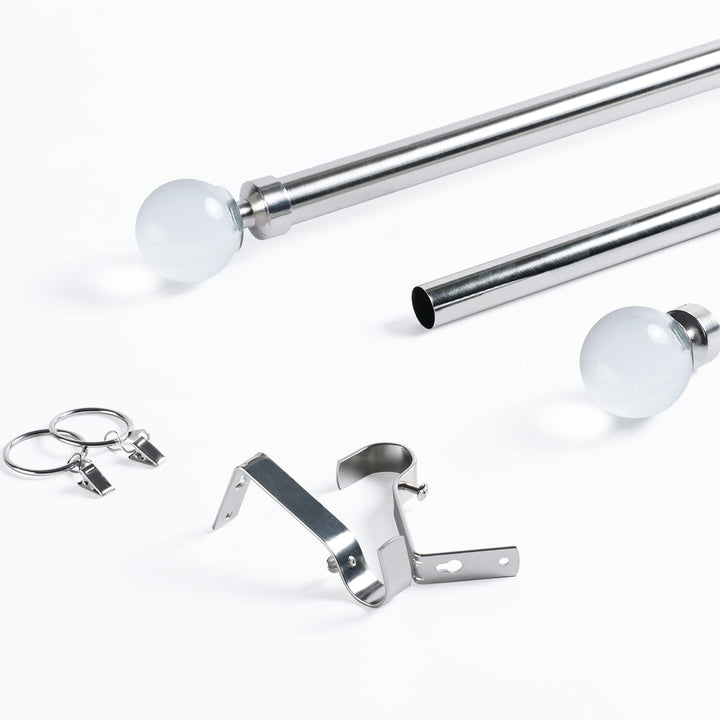 HPD Half Price Drapes Curtain Rod Set For Window 52 to 44 inch Extendable 00% 52" - 144" - Nickel - Diamond Home USA