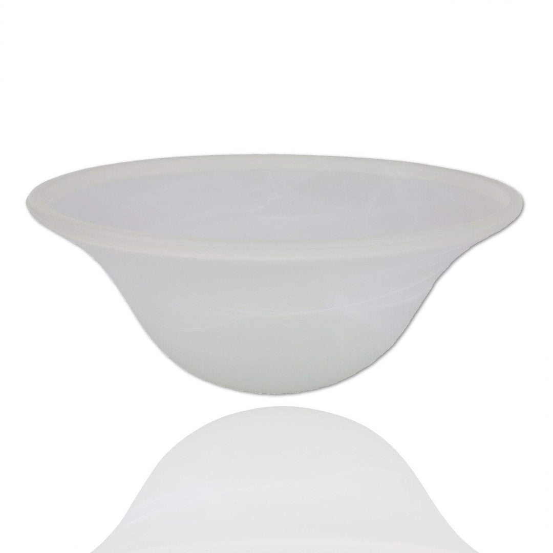 Glass Lamp Shade Replacement For Floor New Safe Ship Packaging (White) White