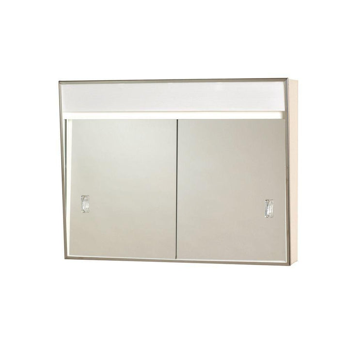 701L Series Sliding Medicine Cabinet 2 Light With Courtesy Outlet 24"