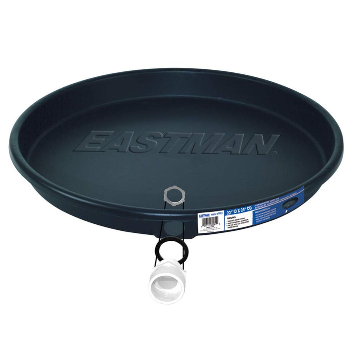 Eastman 60091 Water Heater Pan 22 inch ID x 24 inch OD Black