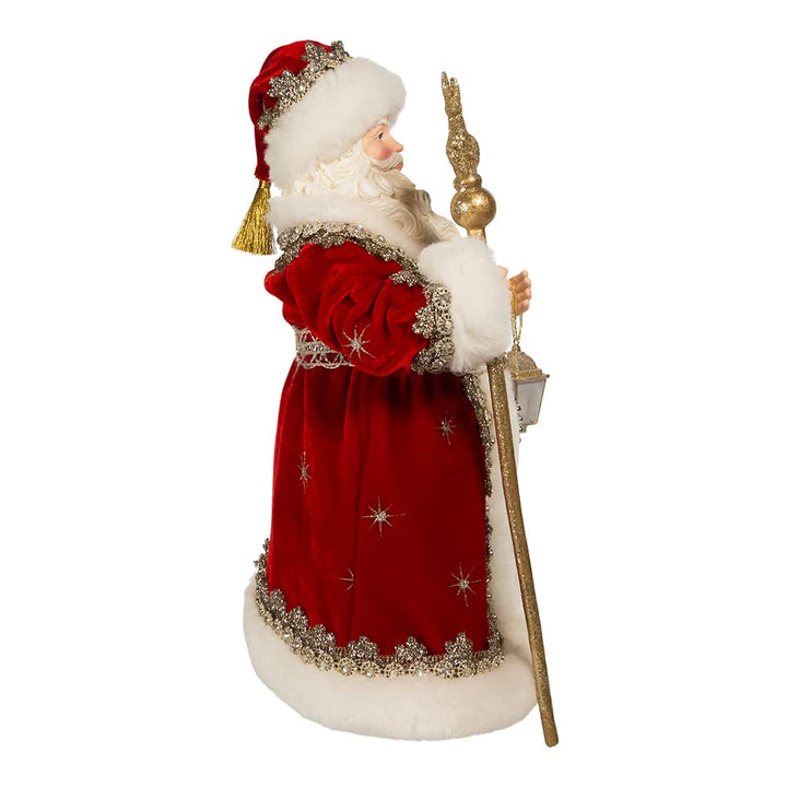 Kurt S. Adler Fabriché Regal Red Table Piece Santa 10.5-Inches Multi-Colored - Diamond Home USA