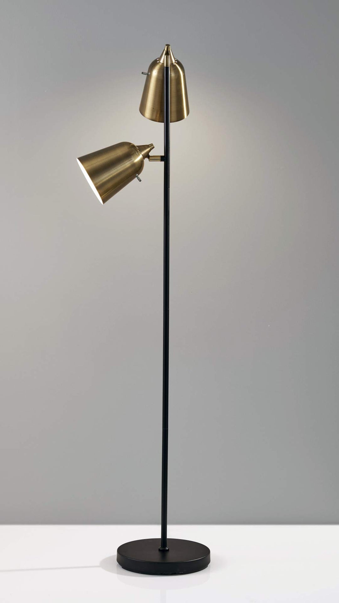 Adesso 3237-01 Floor-Lamps Brass w/Matte Black Accents - Diamond Home USA