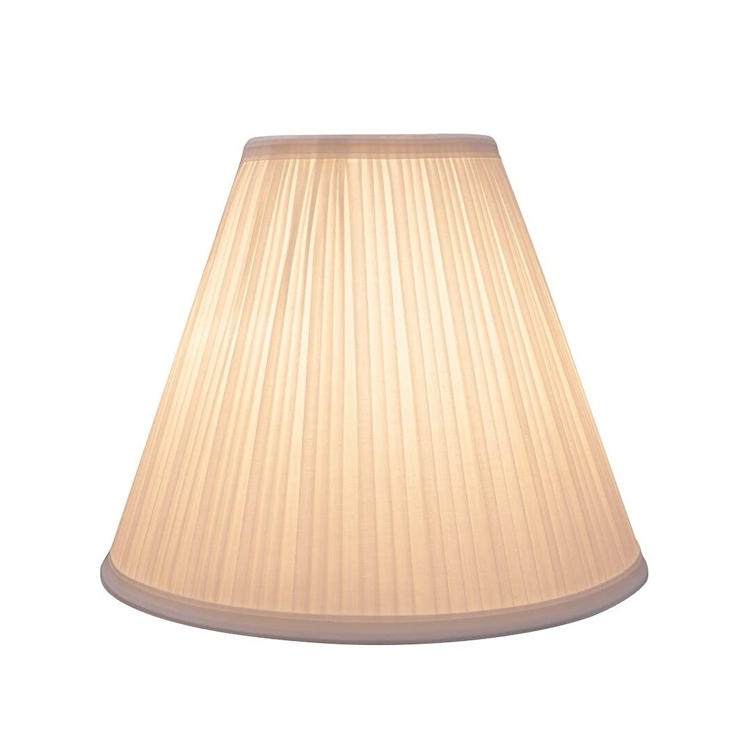 Off White Pleated Empire Shape Uno Construction Lamp Shade (5"x11-1/2"x9-1/2") - Diamond Home USA