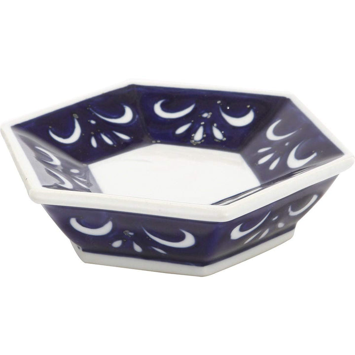 4-Piece Bathroom Accessories Set Blue Geometric Modern Contemporary Victorian - Diamond Home USA