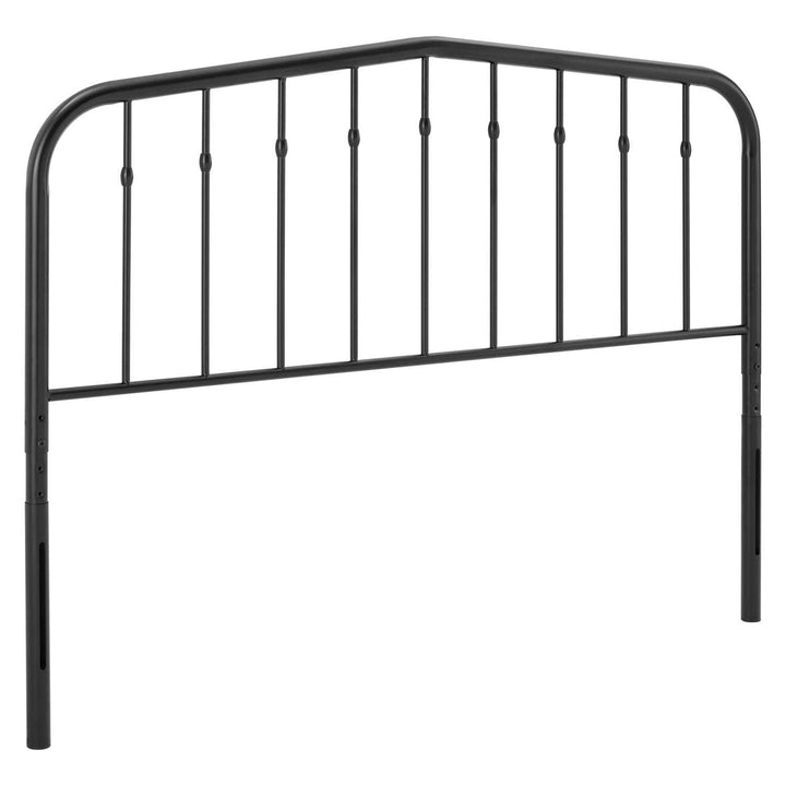Modway Lennon Modern Farmhouse Metal Full Headboard in Black