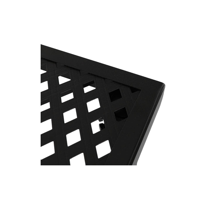 Garden 28-in. Outdoor Square Bar Table with an Umbrella Hole Black Classic - Diamond Home USA