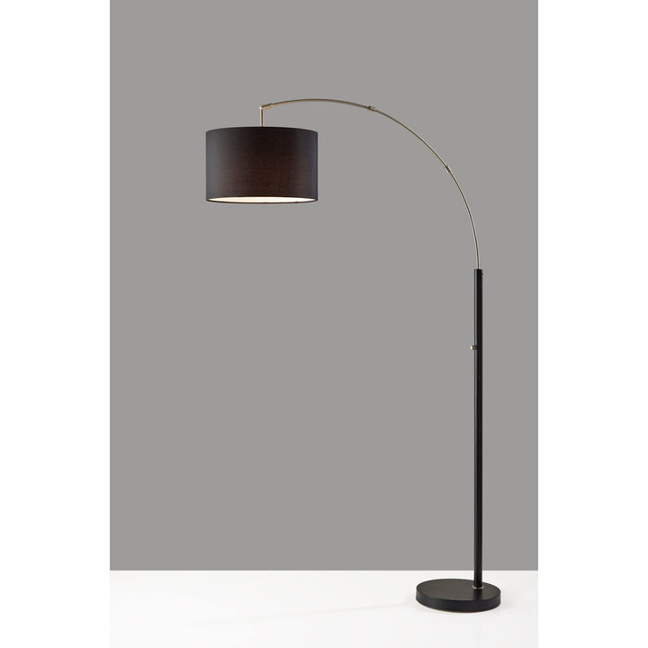 Adesso Preston Arc Lamp Black & Brushed Steel Nickel - Diamond Home USA