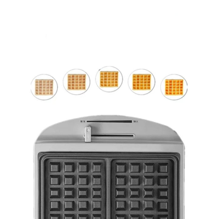 Waffle Maker With Temperature Control Non-stick es Silver Non-stick - Diamond Home USA