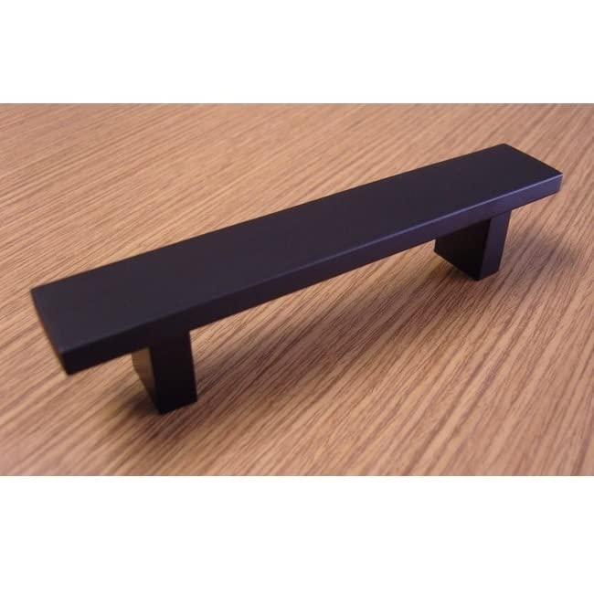 8 inch Rectangular Cabinet Handle Black Finish Contemporary 8-inch Rectangular - Diamond Home USA