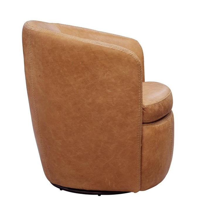 Parker Living Barolo - Vintage Saddle All Italian Leather Swivel Club Chair - Diamond Home USA