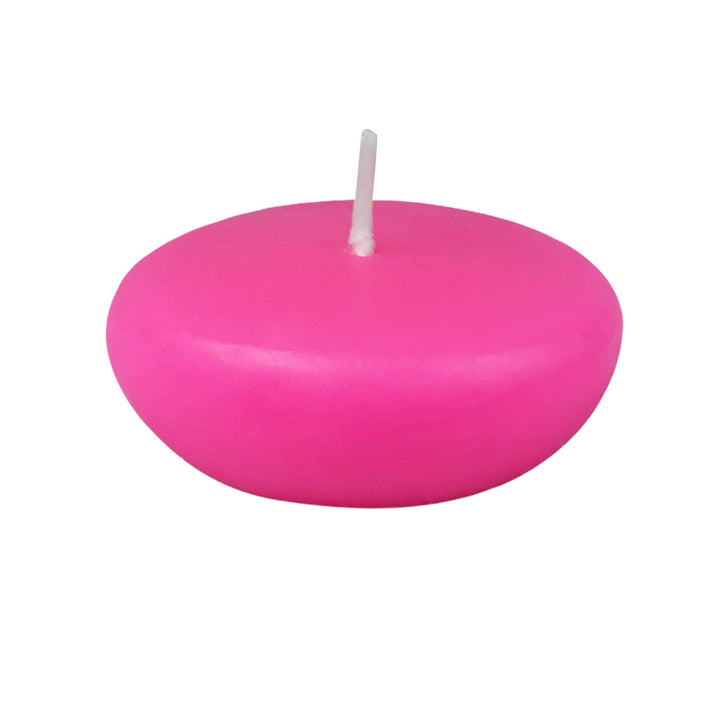 Zest Candle 24-Piece Floating Candles 2.25-Inch Hot Pink