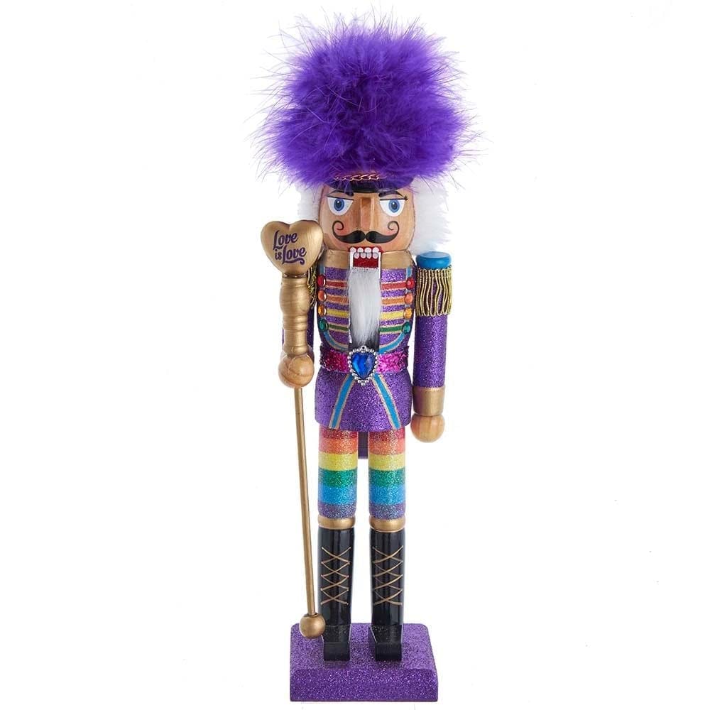 15-inch Wooden Gay Pride Nutcracker Multi Color
