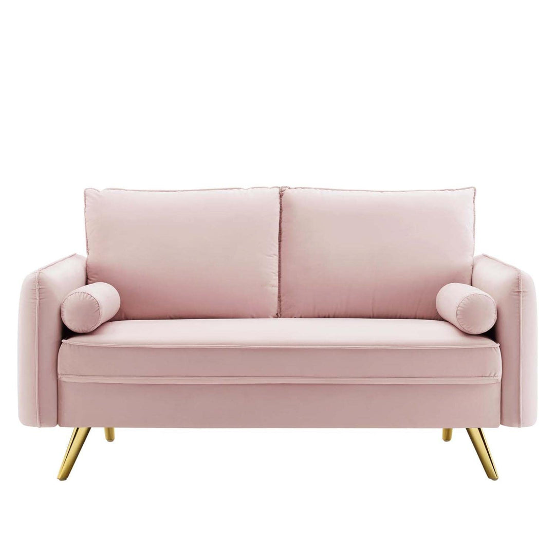 Modway Revive Performance Velvet Loveseat Pink - Diamond Home USA
