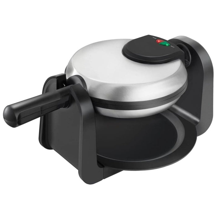 Belgian Flip Waffle Maker Black/silver Silver Non-stick Surface