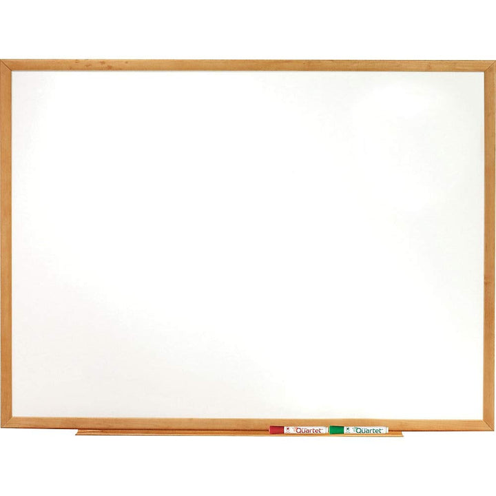 Quartet Whiteboard Non-Magnetic Dry Erase White Board 3' x 2' Total Erase Oak - Diamond Home USA