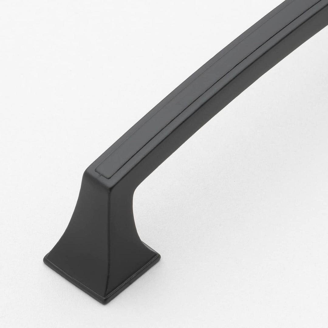 GlideRite Hardware 3-3/4" CC Deco Base Cabinet Pulls Matte Black - - Diamond Home USA
