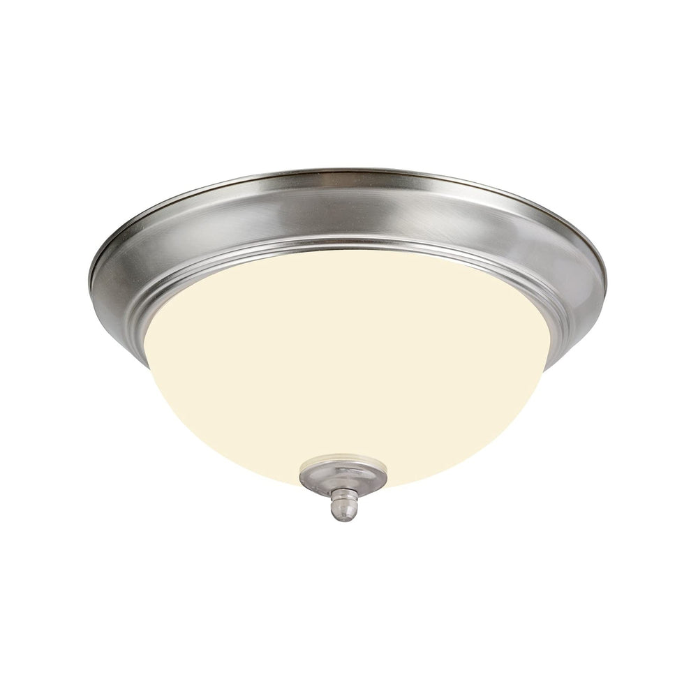 Led Dimmable Flush Mount Ceiling Light Fixture Satin Nickel Finish Frosted Glass - Diamond Home USA