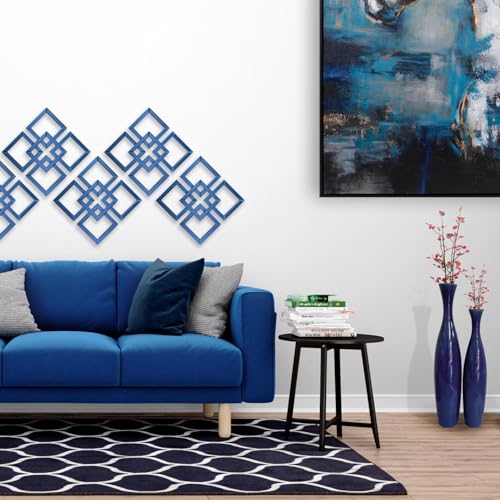 Howard Elliott Cobalt Blue Glazed Ceramic Vase Set 2-Piece (Tall and Small) - Diamond Home USA