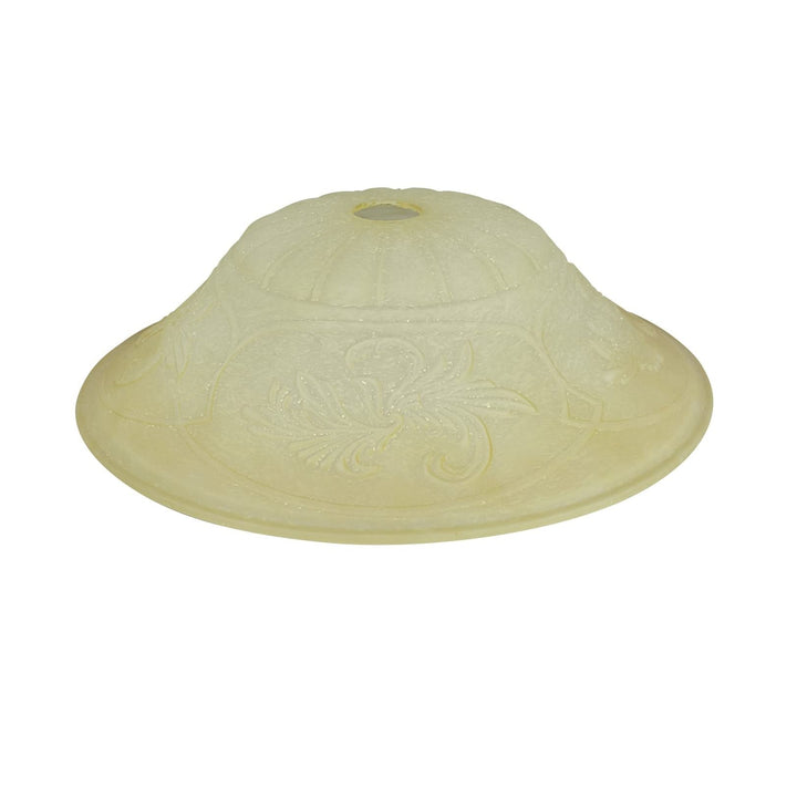 Amber Replacement Glass Shade 4-1/2" High X 15-5/8" Diameter Yellow Transitional