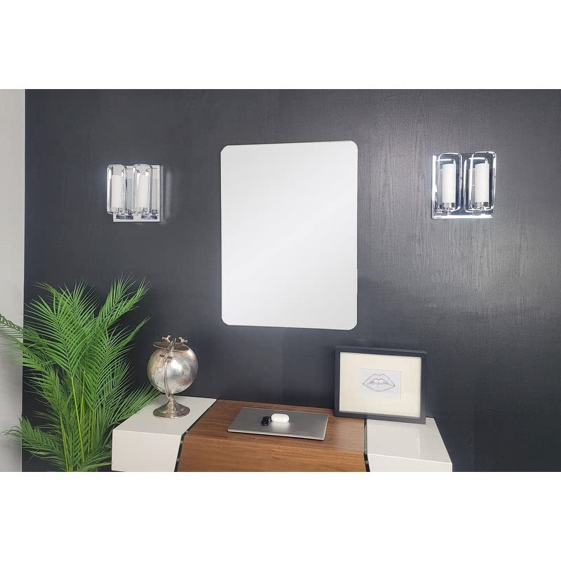 Barnard 19 in. W X 27 H Rectangular Frameless Bathroom Vanity Mirror 19" w 27" h - Diamond Home USA