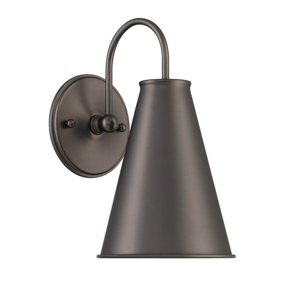 Tapered Metal 7" Dome Dark Bronze Wall Sconce Light 9.5'' D X 7'' W 12.5'' H - Diamond Home USA