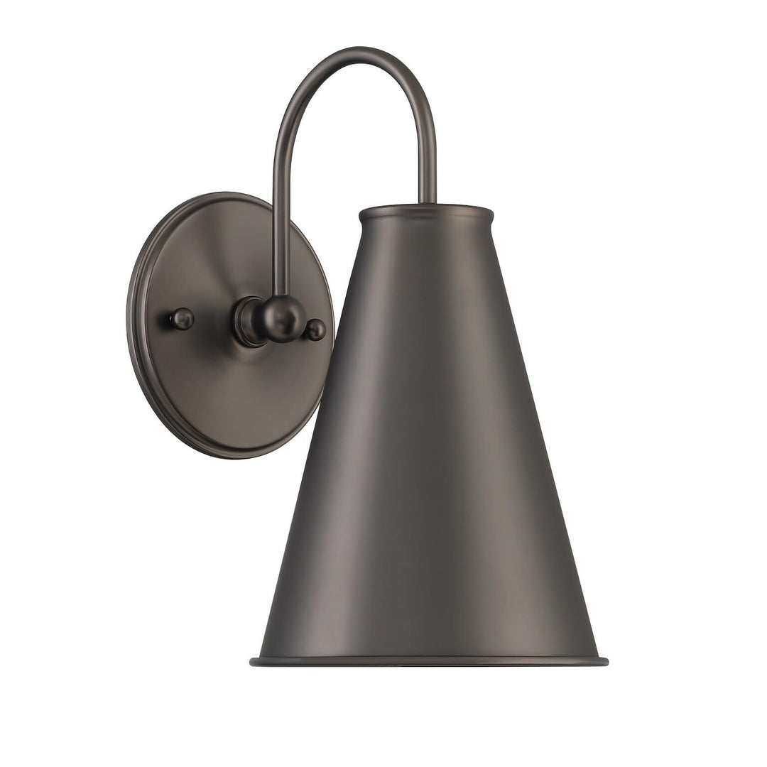 Tapered Metal 7" Dome Dark Bronze Wall Sconce Light 9.5'' D X 7'' W 12.5'' H - Diamond Home USA