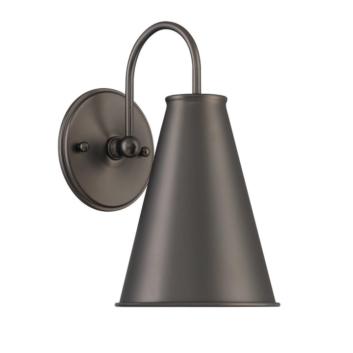 Tapered Metal 7" Dome Dark Bronze Wall Sconce Light 9.5'' D X 7'' W 12.5'' H - Diamond Home USA