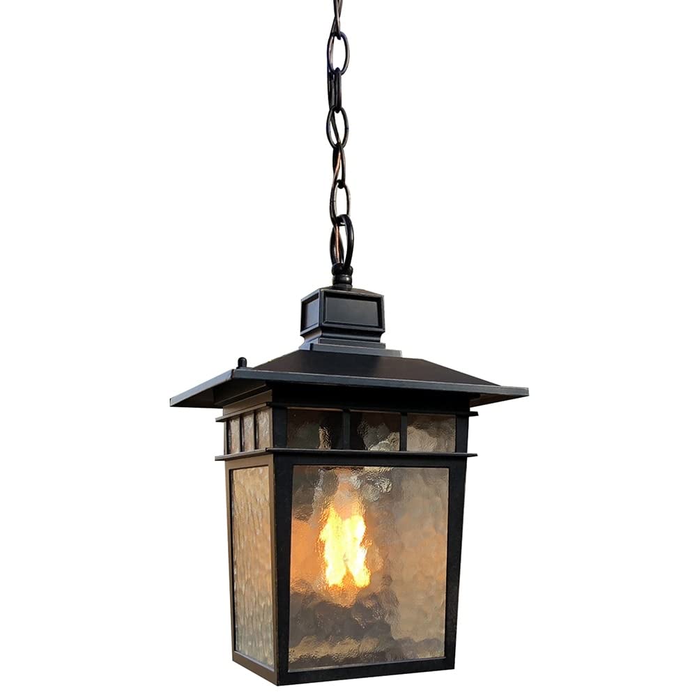 Cullen' Oil-Rubbed Bronze 1-Light Hanging Exterior Lantern Modern Contemporary - Diamond Home USA