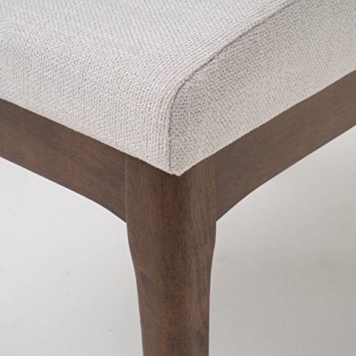 Christopher Knight Home Kwame Fabric / Walnut Finish Dining Chairs 2-Pcs Set - Diamond Home USA