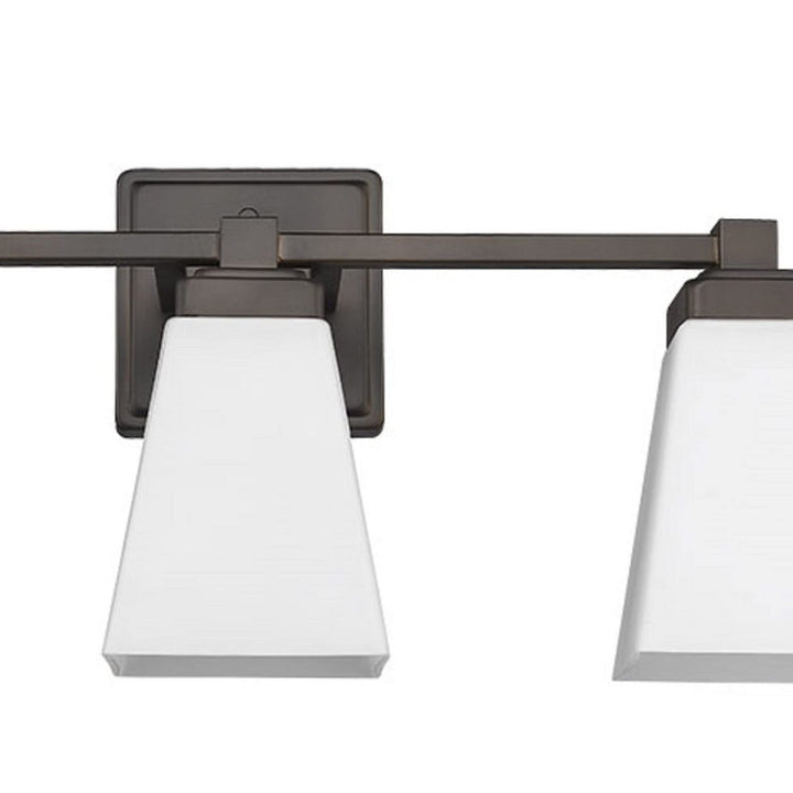 3-light Updated Modern Bronze Bathroom Vanity Light Fixture Brown Mid-century - Diamond Home USA
