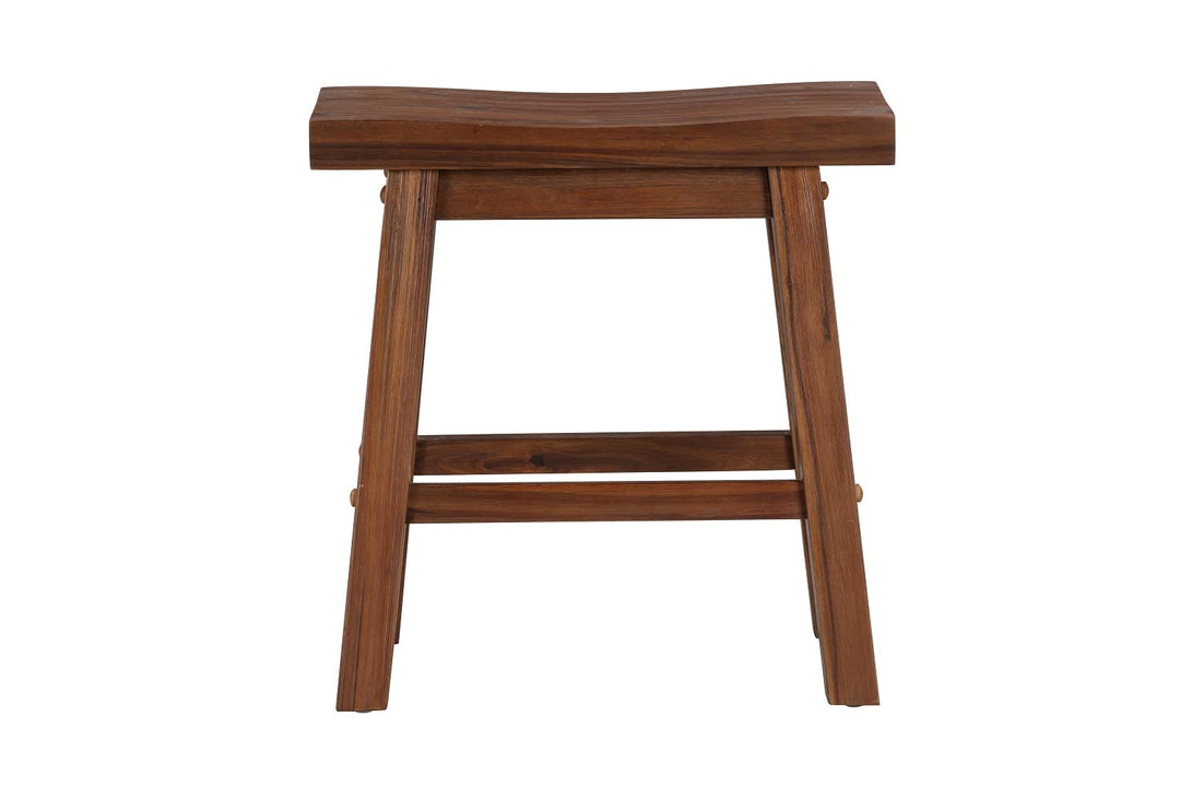 Boraam Sonoma Backless Saddle Dining Height Stool - Chestnut Wire-Brush - Set of - Diamond Home USA