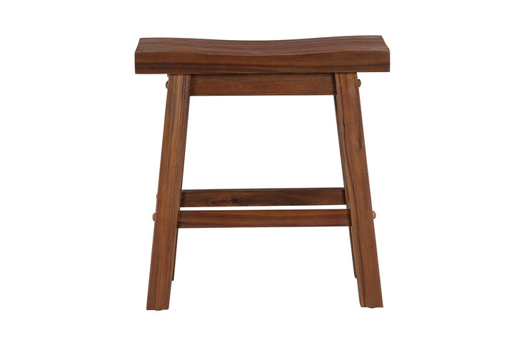 Boraam Sonoma Backless Saddle Dining Height Stool - Chestnut Wire-Brush - Set of - Diamond Home USA