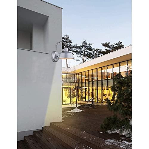 2 Pack 1-light Outdoor Barn Light with Galvanized Finish 8.35"x10.65"x11" Silver - Diamond Home USA