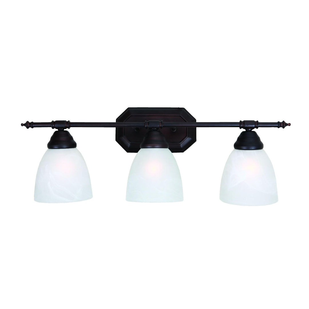 AA Warehousing L6433-3ORB-W 3 Light Bathroom Vanity Fixture Oil Rubbed Bronze