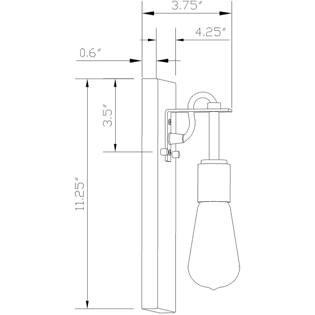Fergie - 1 Light ADA Wall Sconce in Transitional Style-11 ches Tall and 4.5 - Diamond Home USA