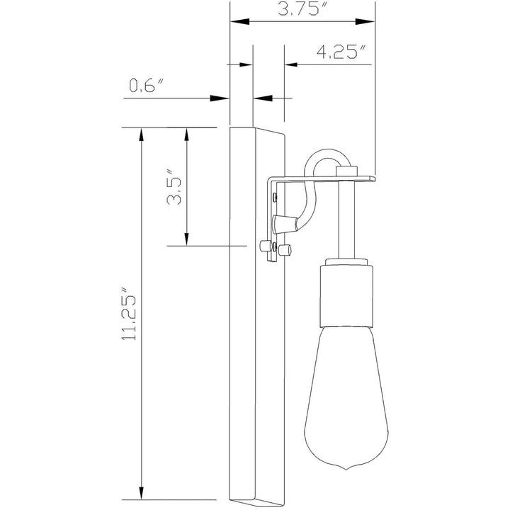 Fergie - 1 Light ADA Wall Sconce in Transitional Style-11 ches Tall and 4.5 - Diamond Home USA