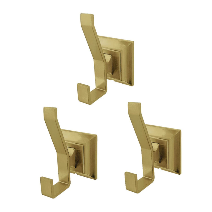 Kingston Brass Monarch 3-Piece Bathroom Robe Hook/Towel Hook Matte Matte