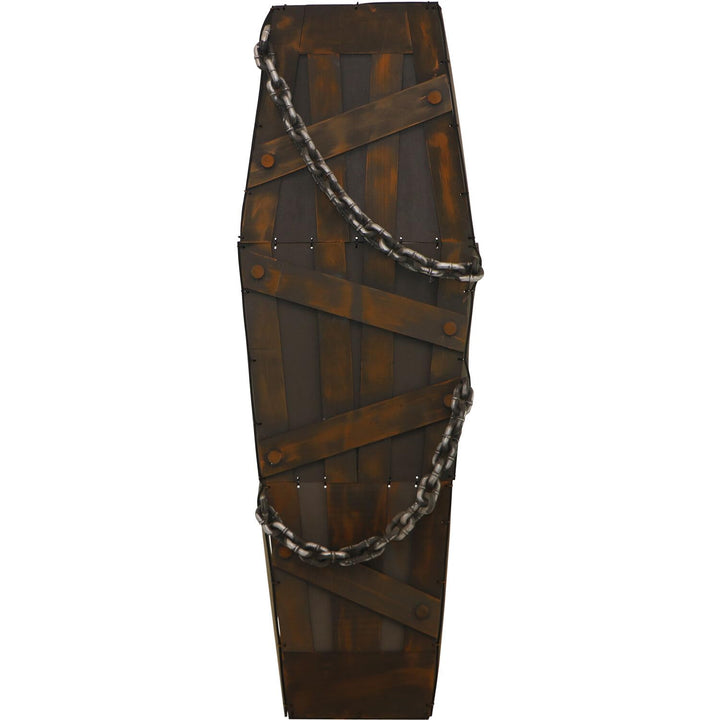 Haunted Hill Farm 5.25 ft. Coffin n Animatronic Touch Activated