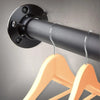 InStyleDesign 1" Premium Adjustable Closet Rod and Socket Set Black 48 to 84 48 to 84 inches - Black