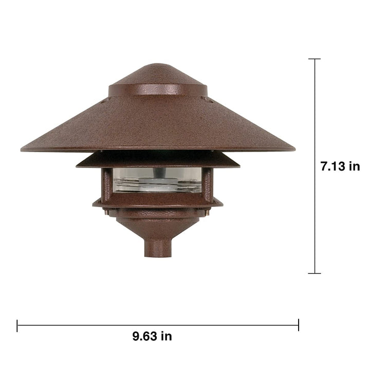 NUVO SF76/635 One 2 Louver Hood Outdoor Pagoda Landscape Pathway Light 2 - Diamond Home USA