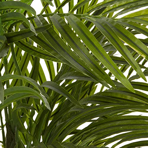 Nearly Natural 39in. Areca Artificial Palm in White Square Planter - Diamond Home USA