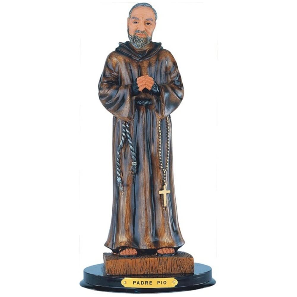12" h adre io Statue Saint of Holy Figurine Religious Decoration Multi Color