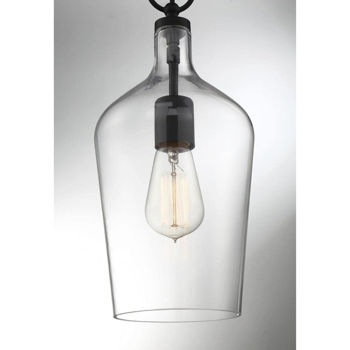 NUVO 60/6749 Hartley 1 Light Pendant Fixture Matte Black - Diamond Home USA
