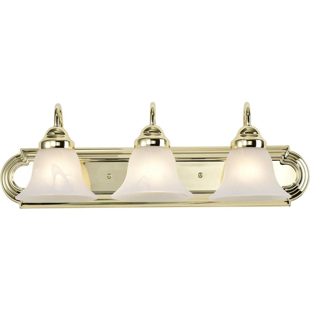 Nuvo 60/329 Ballerina Three Vanity Wall Light with Alabaster Glass Bell Shades - Diamond Home USA