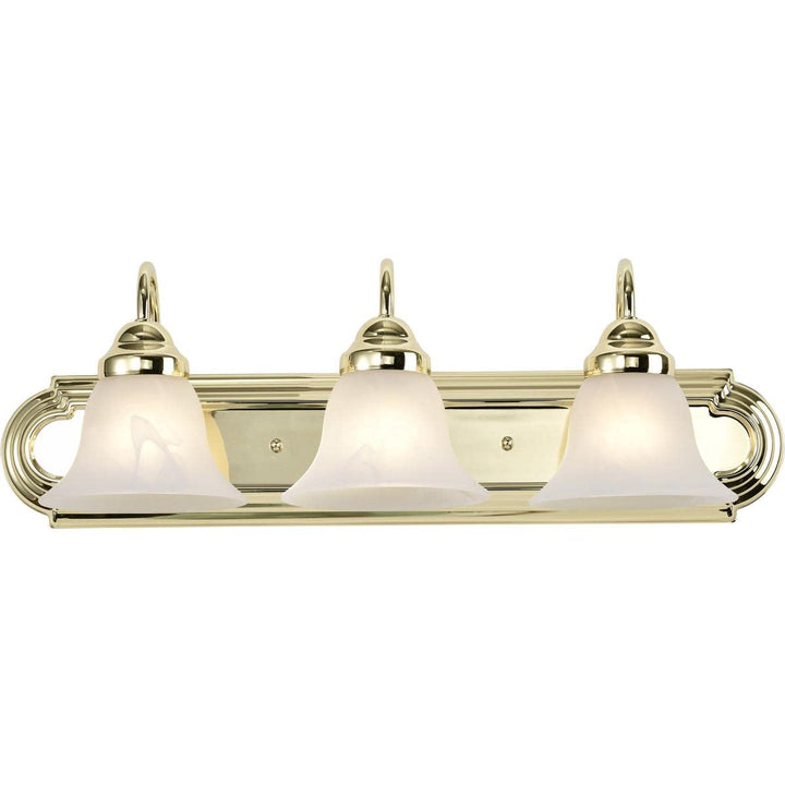 Nuvo 60/329 Ballerina Three Vanity Wall Light with Alabaster Glass Bell Shades - Diamond Home USA